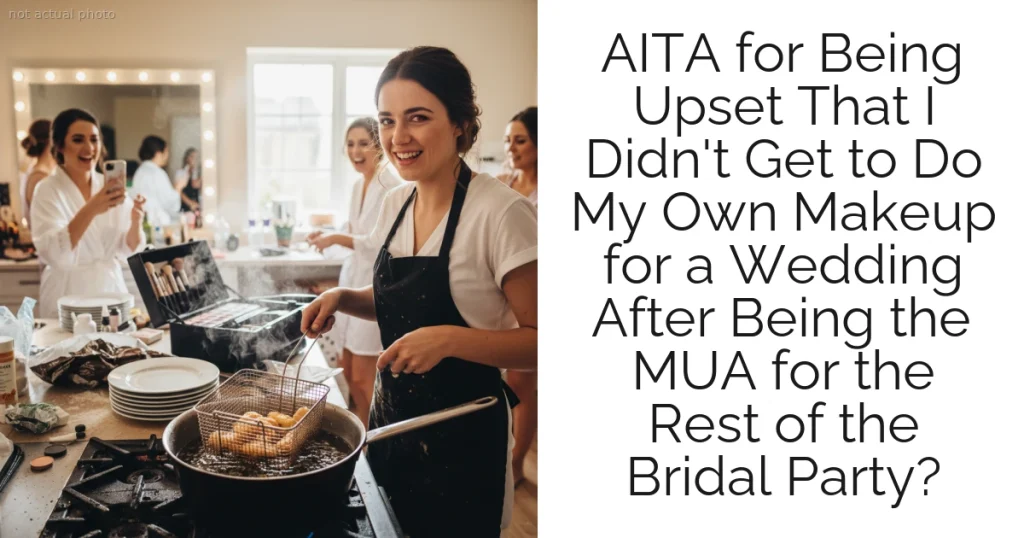 AITA for Being Upset That I Didn't Get to Do My Own Makeup for a Wedding After Being the MUA for the Rest of the Bridal Party?