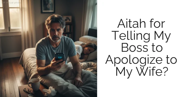 Aitah for Telling My Boss to Apologize to My Wife?
