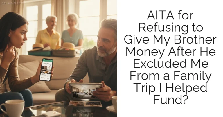 AITA for Refusing to Give My Brother Money After He Excluded Me From a Family Trip I Helped Fund?