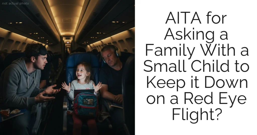 AITA for Asking a Family With a Small Child to Keep it Down on a Red Eye Flight?
