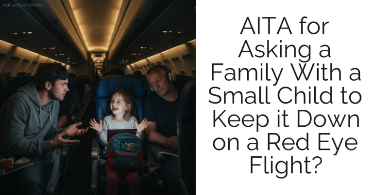 AITA for Asking a Family With a Small Child to Keep it Down on a Red Eye Flight?