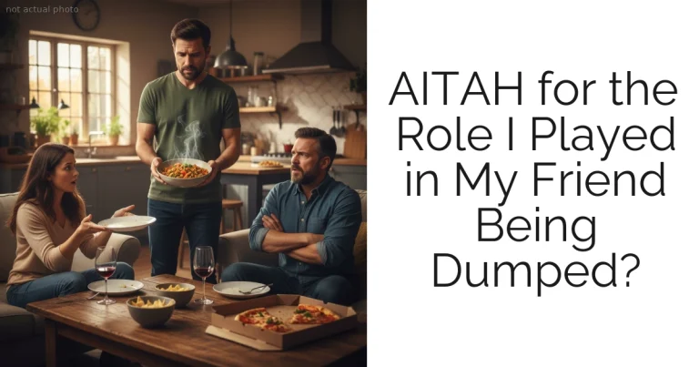 AITAH for the Role I Played in My Friend Being Dumped?