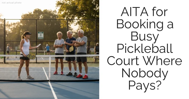 AITA for Booking a Busy Pickleball Court Where Nobody Pays?