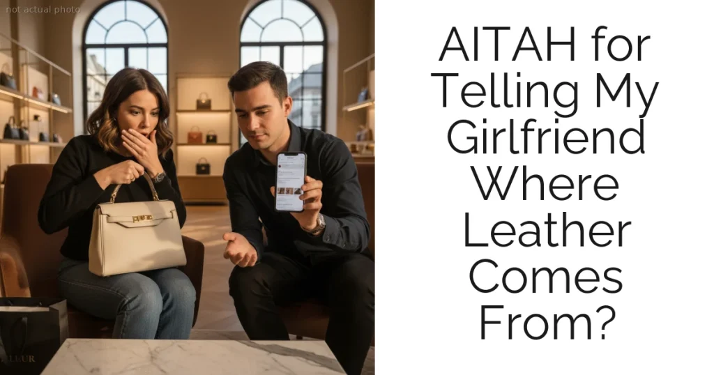 AITAH for Telling My Girlfriend Where Leather Comes From?