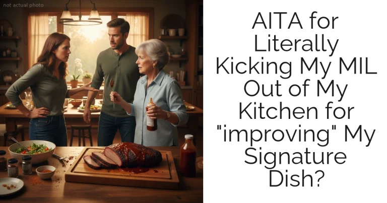 AITA for Literally Kicking My MIL Out of My Kitchen for "improving" My Signature Dish?