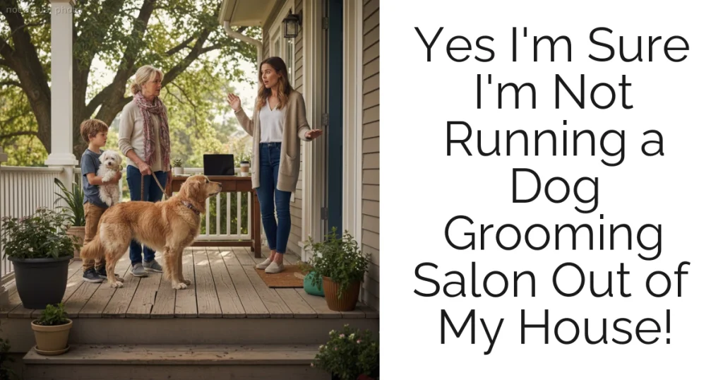 Yes I'm Sure I'm Not Running a Dog Grooming Salon Out of My House!
