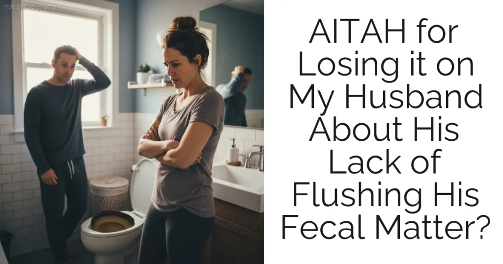 AITAH for Losing it on My Husband About His Lack of Flushing His Fecal Matter?