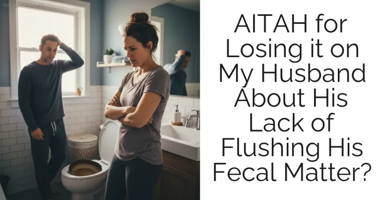 AITAH for Losing it on My Husband About His Lack of Flushing His Fecal Matter?