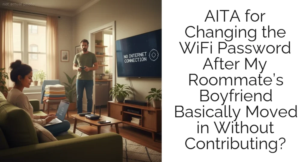 AITA for Changing the WiFi Password After My Roommate’s Boyfriend Basically Moved in Without Contributing?