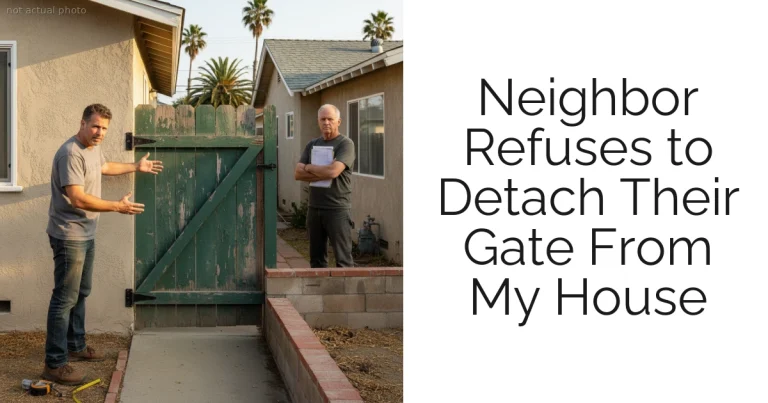 Neighbor Refuses to Detach Their Gate From My House