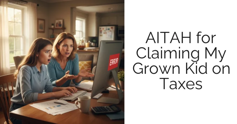 AITAH for Claiming My Grown Kid on Taxes