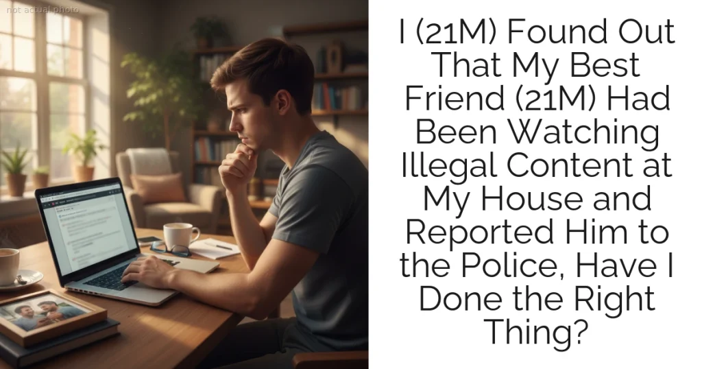 I (21M) Found Out That My Best Friend (21M) Had Been Watching Illegal Content at My House and Reported Him to the Police, Have I Done the Right Thing?