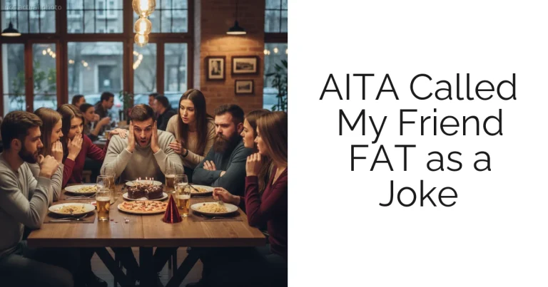 AITA Called My Friend FAT as a Joke