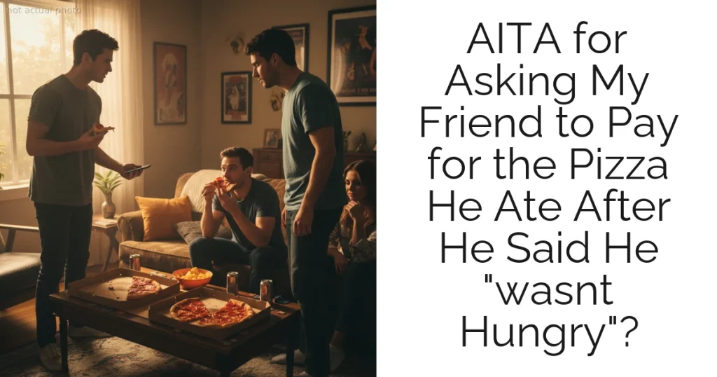 AITA for Asking My Friend to Pay for the Pizza He Ate After He Said He "wasnt Hungry"?
