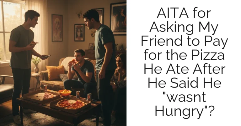 AITA for Asking My Friend to Pay for the Pizza He Ate After He Said He "wasnt Hungry"?