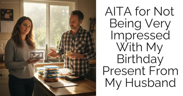 AITA for Not Being Very Impressed With My Birthday Present From My Husband