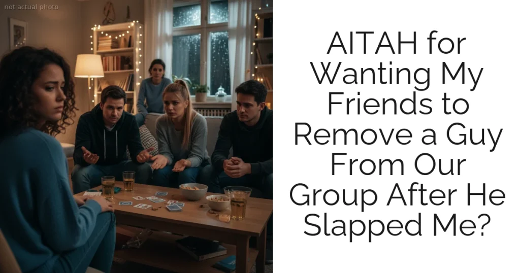 AITAH for Wanting My Friends to Remove a Guy From Our Group After He Slapped Me?