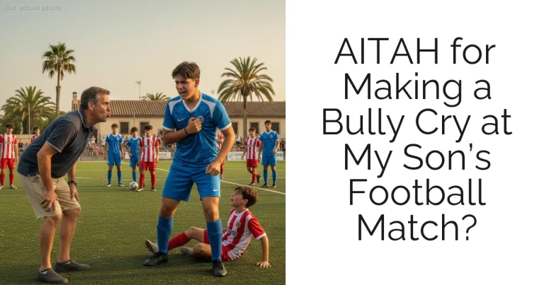 AITAH for Making a Bully Cry at My Son’s Football Match?