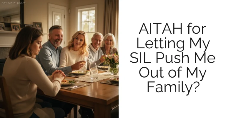 AITAH for Letting My SIL Push Me Out of My Family?