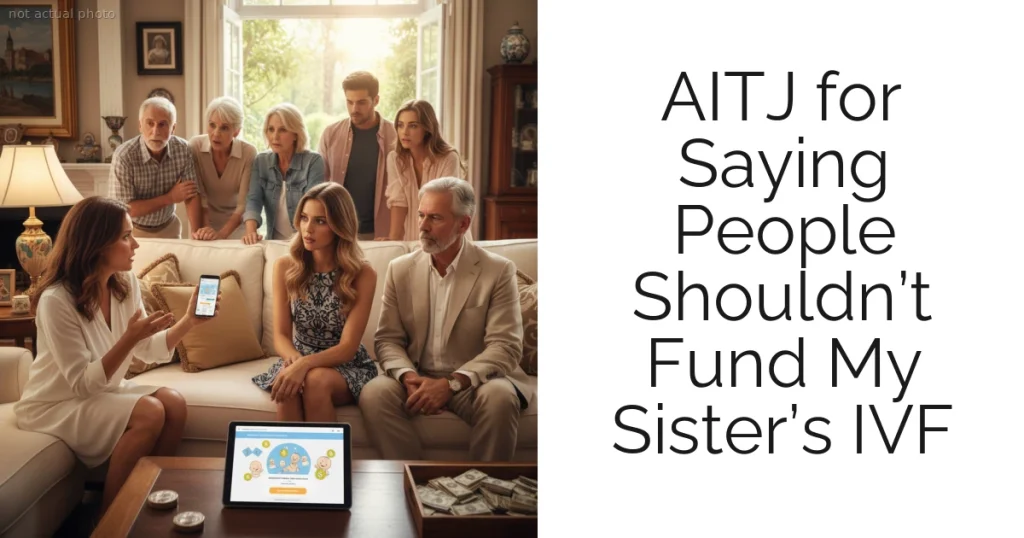 AITJ for Saying People Shouldn’t Fund My Sister’s IVF