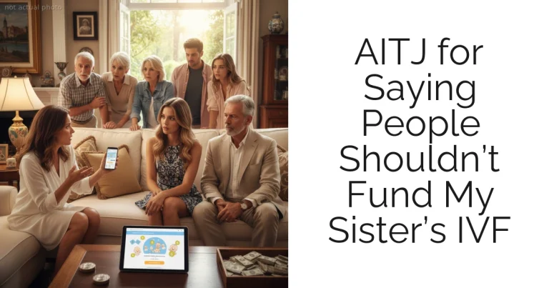 AITJ for Saying People Shouldn’t Fund My Sister’s IVF