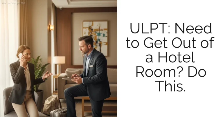 ULPT: Need to Get Out of a Hotel Room? Do This.