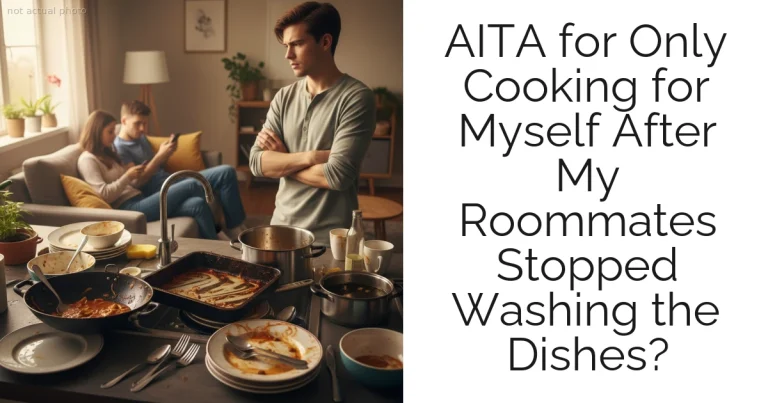AITA for Only Cooking for Myself After My Roommates Stopped Washing the Dishes?