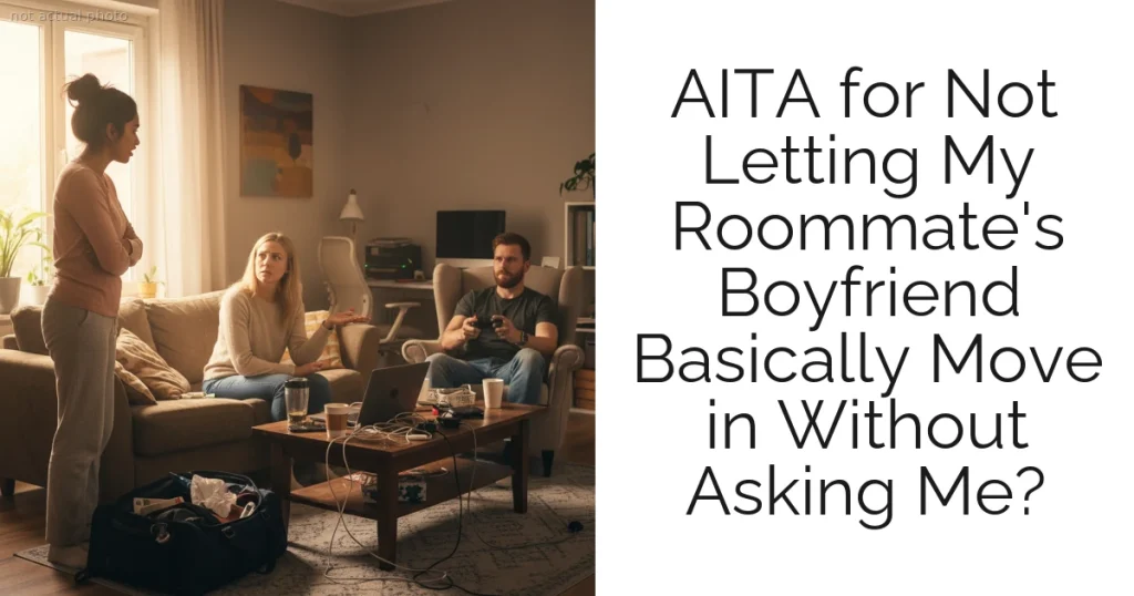 AITA for Not Letting My Roommate's Boyfriend Basically Move in Without Asking Me?