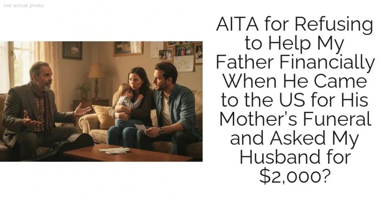 AITA for Refusing to Help My Father Financially When He Came to the US for His Mother’s Funeral and Asked My Husband for $2,000?