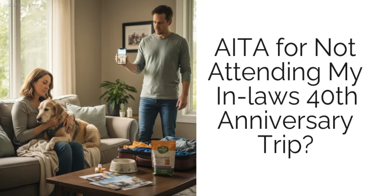 AITA for Not Attending My In-laws 40th Anniversary Trip?