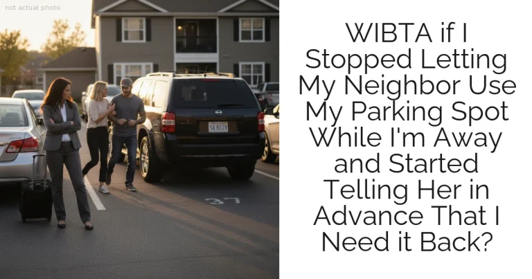 WIBTA if I Stopped Letting My Neighbor Use My Parking Spot While I'm Away and Started Telling Her in Advance That I Need it Back?