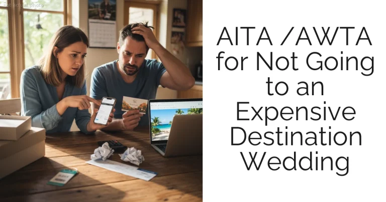 AITA /AWTA for Not Going to an Expensive Destination Wedding