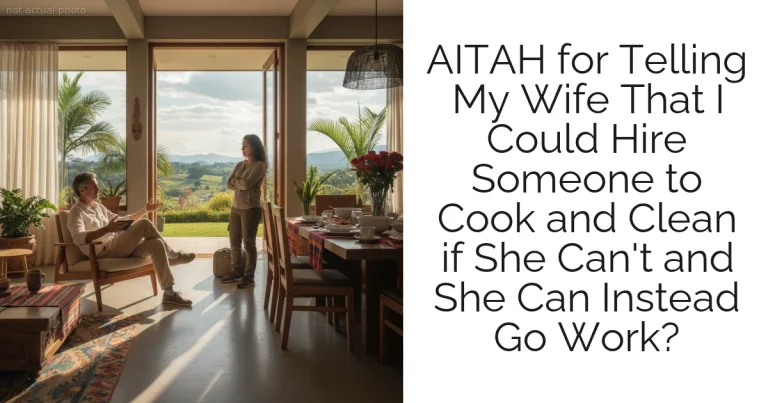 AITAH for Telling My Wife That I Could Hire Someone to Cook and Clean if She Can't and She Can Instead Go Work?