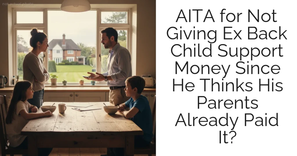 AITA for Not Giving Ex Back Child Support Money Since He Thinks His Parents Already Paid It?