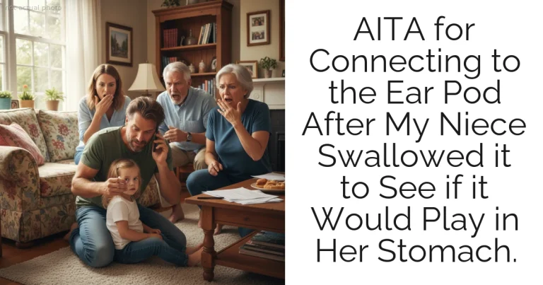 AITA for Connecting to the Ear Pod After My Niece Swallowed it to See if it Would Play in Her Stomach.