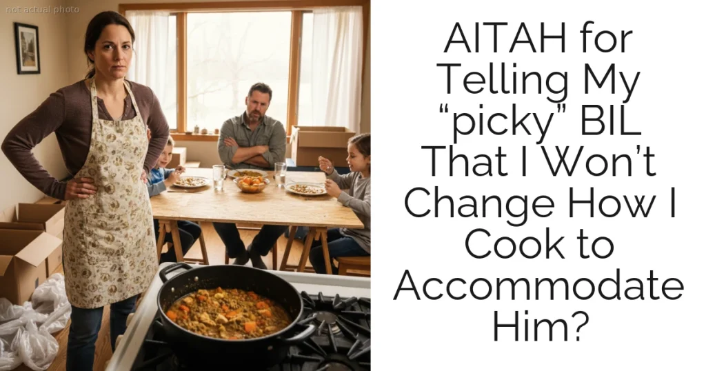 AITAH for Telling My “picky” BIL That I Won’t Change How I Cook to Accommodate Him?