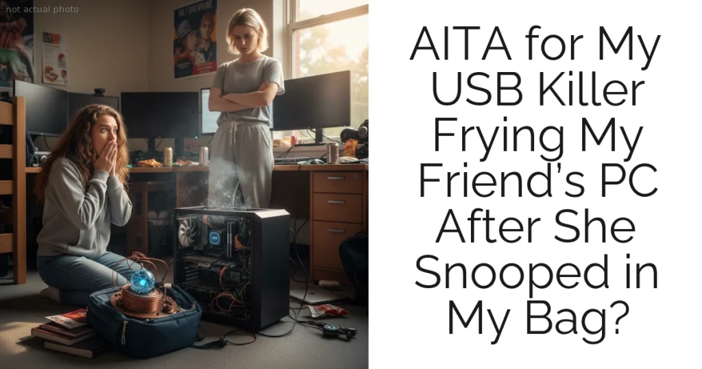 AITA for My USB Killer Frying My Friend’s PC After She Snooped in My Bag?