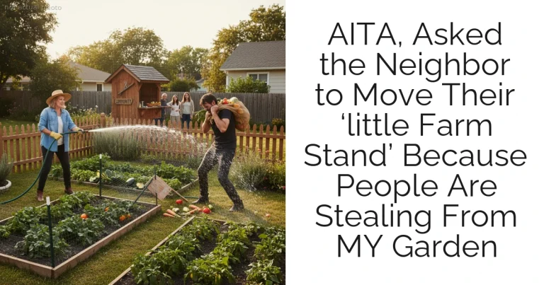 AITA, Asked the Neighbor to Move Their ‘little Farm Stand’ Because People Are Stealing From MY Garden