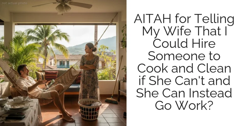 AITAH for Telling My Wife That I Could Hire Someone to Cook and Clean if She Can't and She Can Instead Go Work?