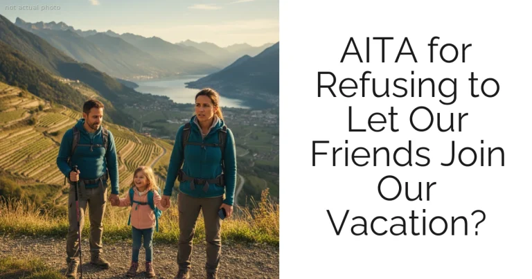 AITA for Refusing to Let Our Friends Join Our Vacation?