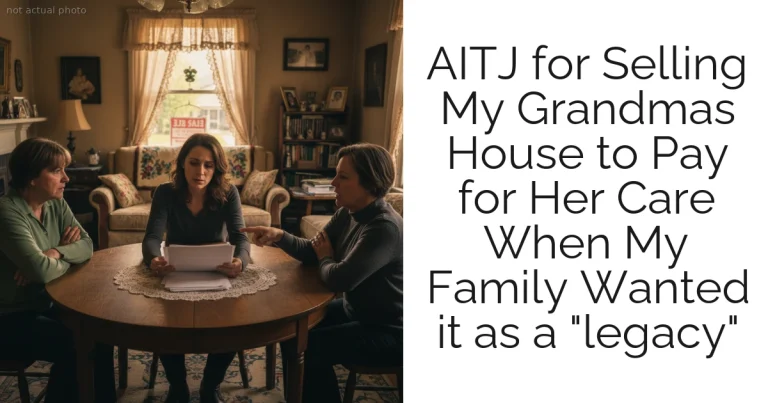 AITJ for Selling My Grandmas House to Pay for Her Care When My Family Wanted it as a "legacy"