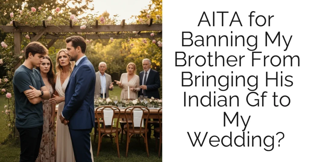 AITA for Banning My Brother From Bringing His Indian Gf to My Wedding?
