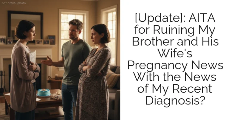 [Update]: AITA for Ruining My Brother and His Wife's Pregnancy News With the News of My Recent Diagnosis?