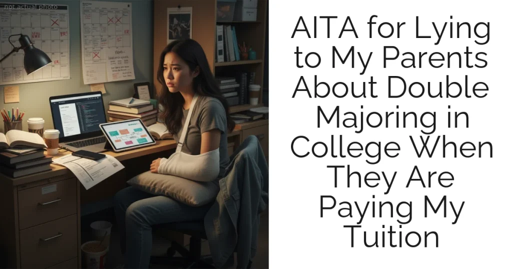 AITA for Lying to My Parents About Double Majoring in College When They Are Paying My Tuition