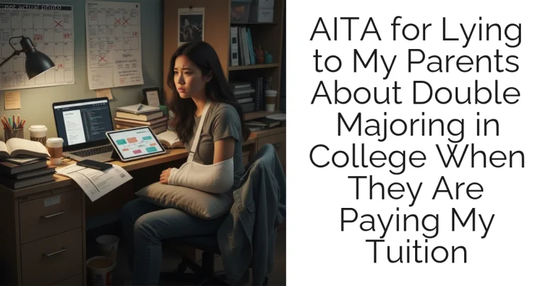AITA for Lying to My Parents About Double Majoring in College When They Are Paying My Tuition