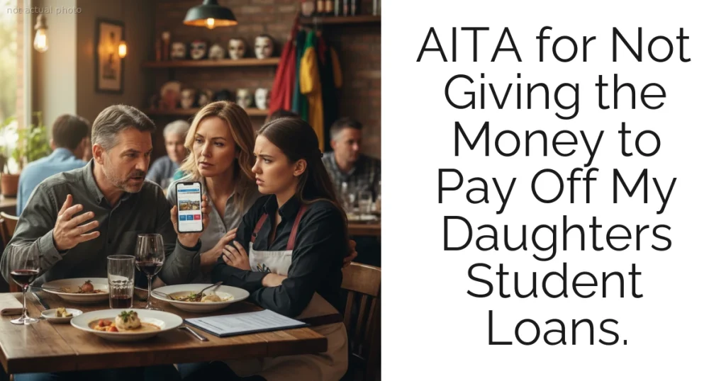 AITA for Not Giving the Money to Pay Off My Daughters Student Loans.