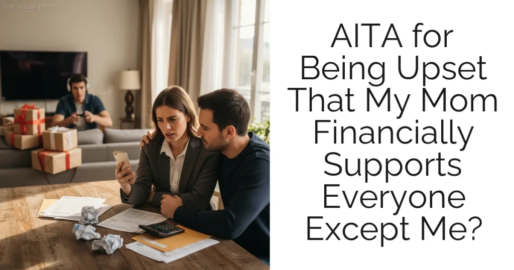 AITA for Being Upset That My Mom Financially Supports Everyone Except Me?