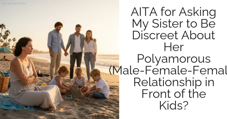 AITA for Asking My Sister to Be Discreet About Her Polyamorous (Male-Female-Female) Relationship in Front of the Kids?