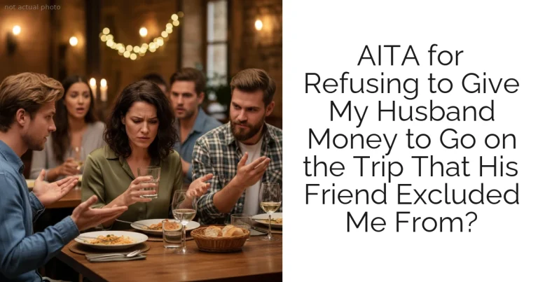 AITA for Refusing to Give My Husband Money to Go on the Trip That His Friend Excluded Me From?