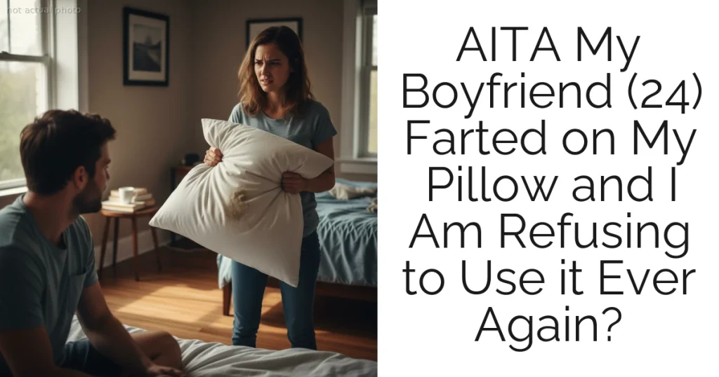AITA My Boyfriend (24) Farted on My Pillow and I Am Refusing to Use it Ever Again?